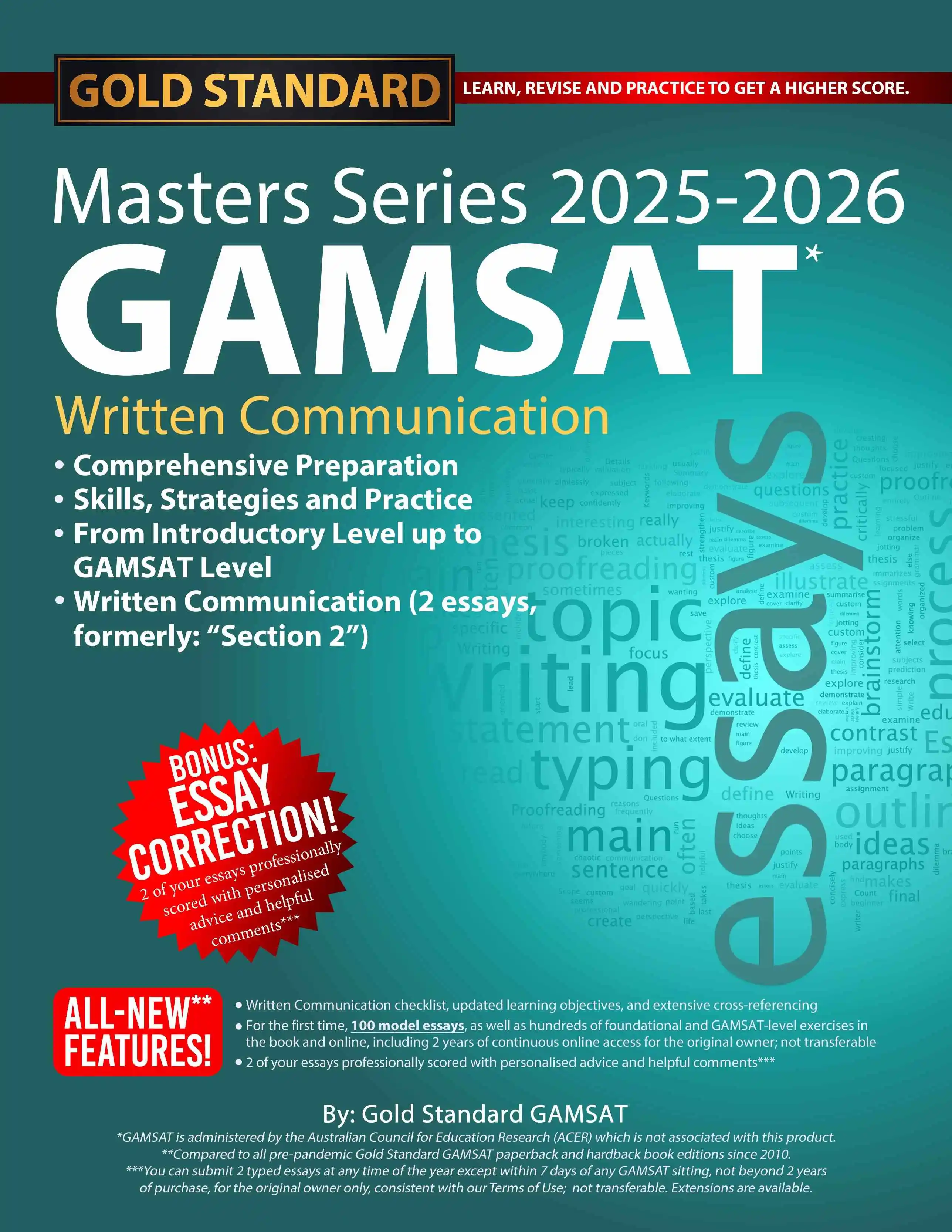 NEW 2025-2026 GAMSAT Section 2 Masters Series